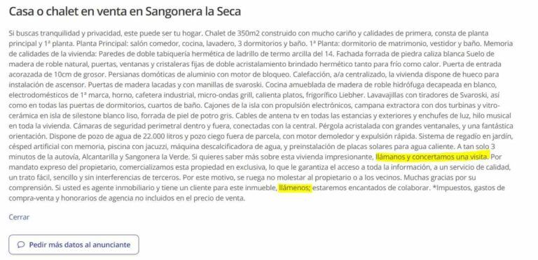 Cómo escribir el anuncio para vender o alquilar casa Fotocasa